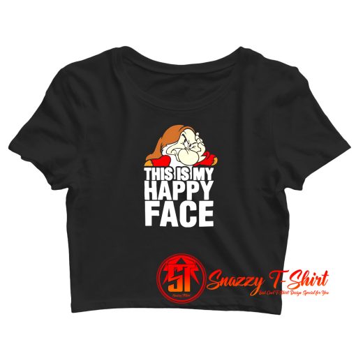 This Is My Happy Face Disney Grumpy Crop Top Shirt