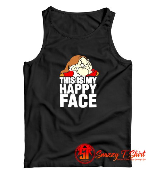 This Is My Happy Face Disney Grumpy Tank Top