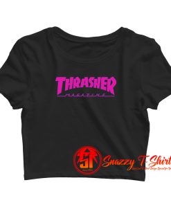 Thrasher Pink Flame Crop Top Shirt