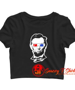 Threadrock Abraham Lincoln 3D Glasses Crop Top Shirt