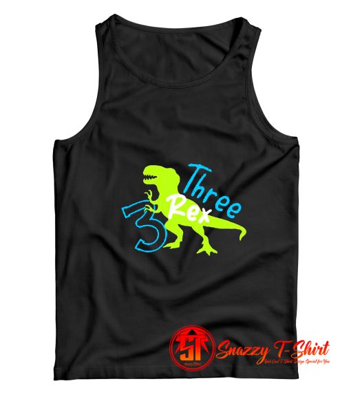 Three Rex Funny Graphic Tank Top