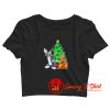 Tom And Jerry Playing Around Christmas Crop Top Shirt