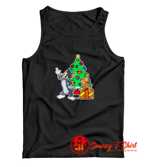 Tom And Jerry Playing Around Christmas Tank Top