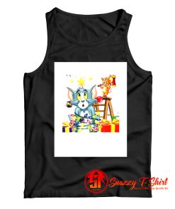 Tom Jerry Cartoon Vintage Christmas Tank Top