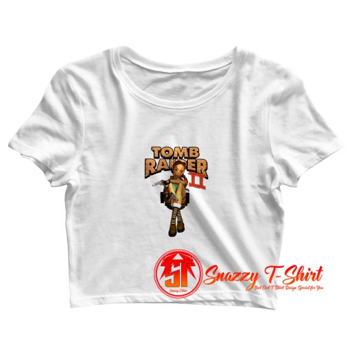 Tomb Raider 2 Lara Croft Retro Gaming Crop Top Shirt