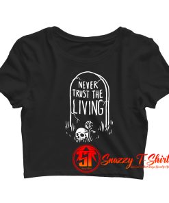 Tombstone Skull Graphic Crop Top Shirt