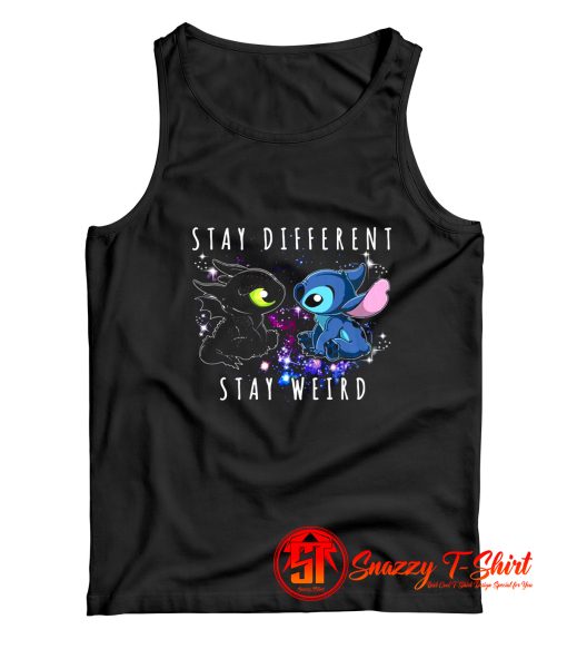 Toothless And Stitch Stay Different Stay Weird Tank Top