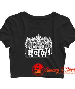 Tovaritch Noir CCCP Logo Crop Top Shirt