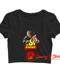 Toy Story Chucky Movie Want To Play Crop Top Shirt