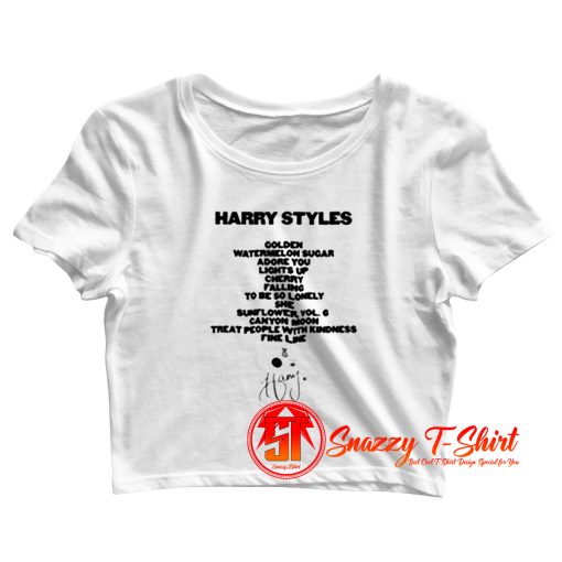 Track List Crop Top Shirt