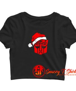 Transformers Autobot Santa Christmas Crop Top Shirt