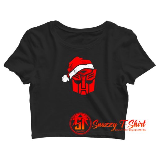 Transformers Autobot Santa Christmas Crop Top Shirt