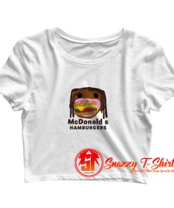 Travis Scott McDonalds Parody Hamburgers Crop Top Shirt