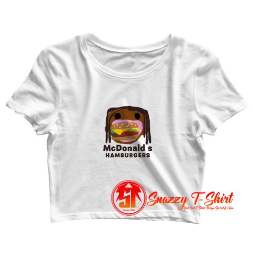 Travis Scott McDonalds Parody Hamburgers Crop Top Shirt