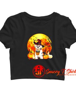 Trick Or Treat Shih Tzu Witch Crop Top Shirt