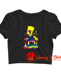 Trippy Bart The Paint Trap Is For Bart Crop Top Shirt