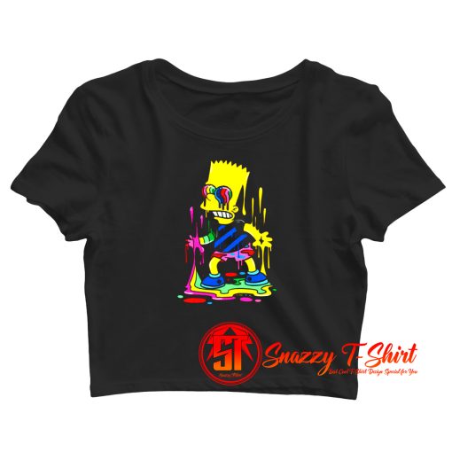 Trippy Bart The Paint Trap Is For Bart Crop Top Shirt