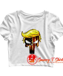 Trump Hair Skull Crop Top Shirt