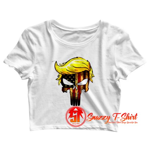 Trump Hair Skull Crop Top Shirt