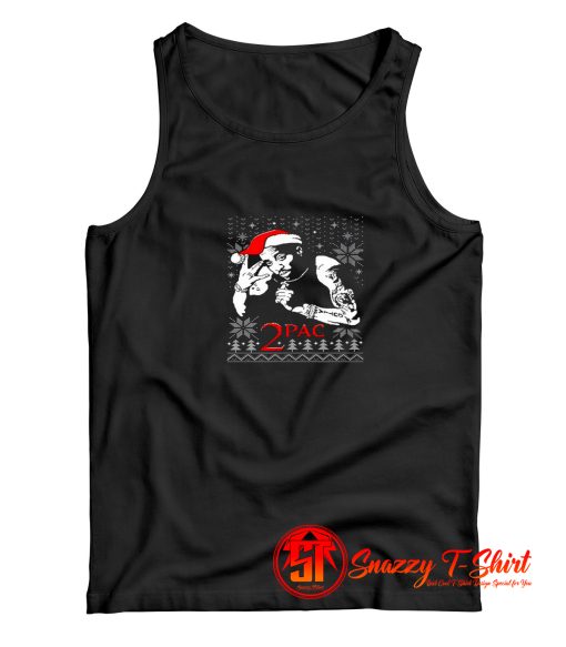 Tupac Rappers Hip Hop Christmas Tank Top