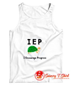 Turtle Teacher Shirt IEP I Expect Progress Tank Top