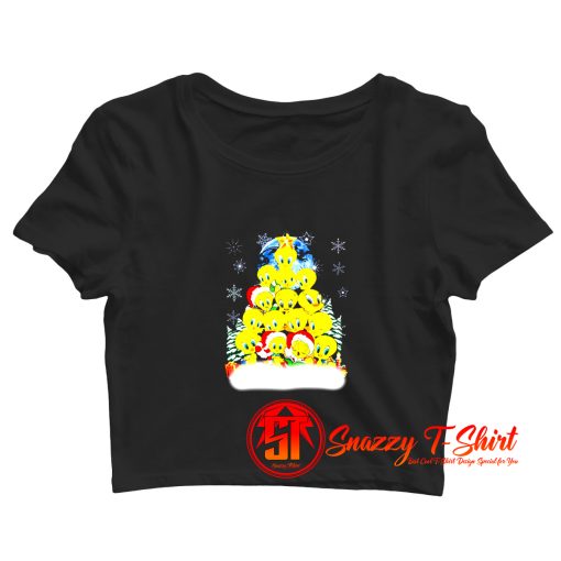 Tweety Christmas tree Xmas Crop Top Shirt