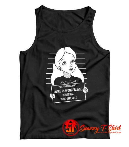 Twisted Punk Disney Alice In Wonderland Mugshot Tank Top