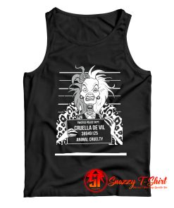 Twisted Punk Disney Cruella Mugshot Tank Top