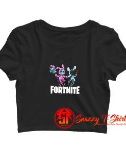 Two Bunny Fortnite Game Bunny Cute Players Crop Top Shirt