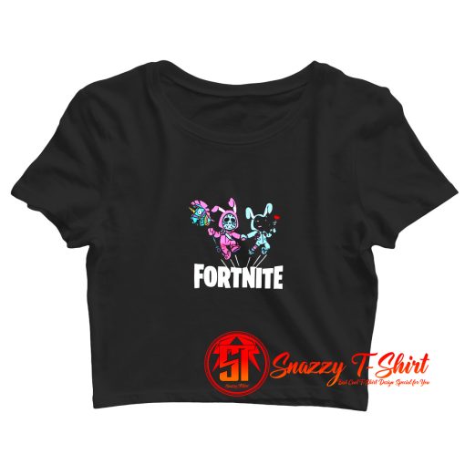 Two Bunny Fortnite Game Bunny Cute Players Crop Top Shirt