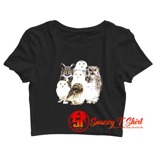 Types Of Owl Crop Top Shirt