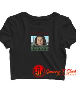 Ugly Christmas Nancy Pelosi Crop Top Shirt