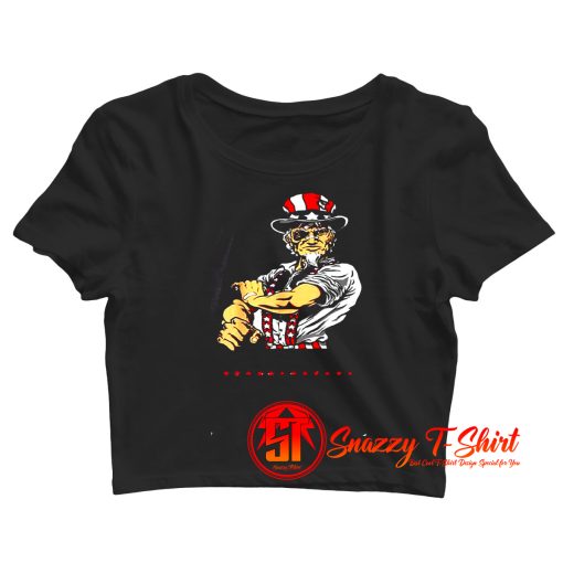 Uncle Sam Patriotic 4th of July Crop Top Shirt