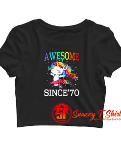 Unicorn 50Th Birthday Crop Top Shirt