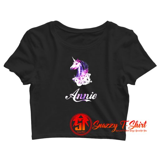 Unicorn Name Annie Crop Top Shirt