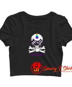 Unicorn Skull Crop Top Shirt