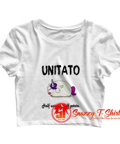 Unitat Half Unicorn Potato Crop Top Shirt