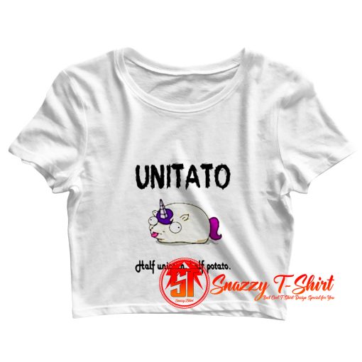 Unitat Half Unicorn Potato Crop Top Shirt