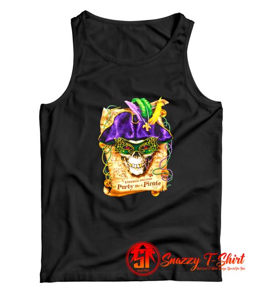 Universal Mardi Gras Party Like A Pirate Tank Top