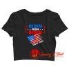 Usa Flag Trump 2020 Anti Joe Biden Pullover Crop Top Shirt