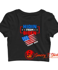 Usa Flag Trump 2020 Anti Joe Biden Pullover Crop Top Shirt