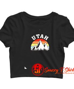 Utah Mountain Vintage Retro Crop Top Shirt