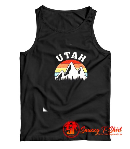 Utah Mountain Vintage Retro Tank Top