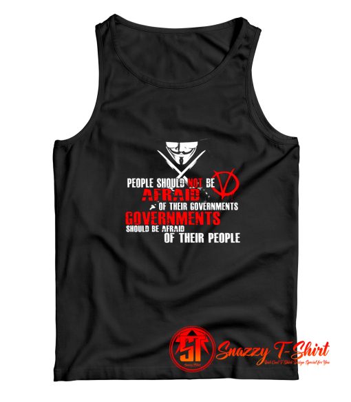 V for Vendetta Fawkes Mask Political Tank Top