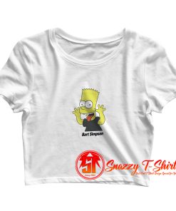 VIntage Bart Simpson Mocking Face Crop Top Shirt