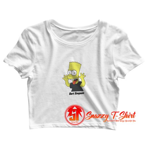 VIntage Bart Simpson Mocking Face Crop Top Shirt