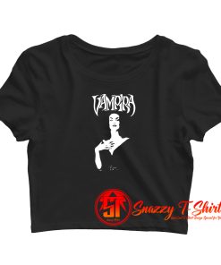 Vampira Horror Host Gothic Crop Top Shirt