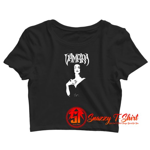 Vampira Horror Host Gothic Crop Top Shirt