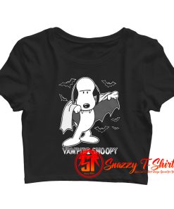 Vampire Snoopy Scary Halloween Night Crop Top Shirt