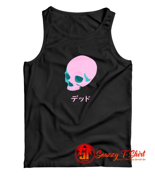 Vaporwave Pink Skull Tank Top